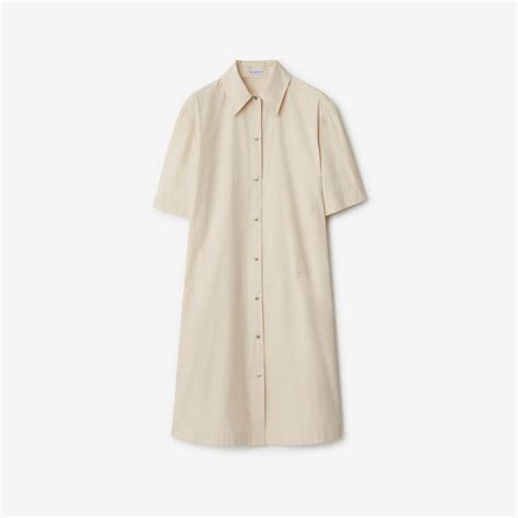 Cotton Blend Shirt Dress in Calico 